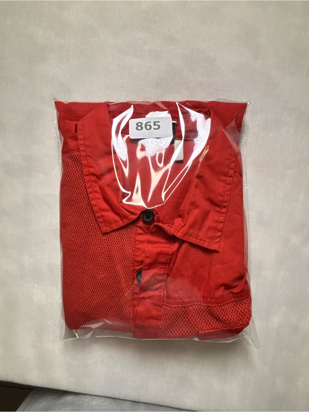 ASOS DESIGN Utility Mesh Panel Overshirt Red Orange Men’s 2XL #865 - Picture 9 of 9